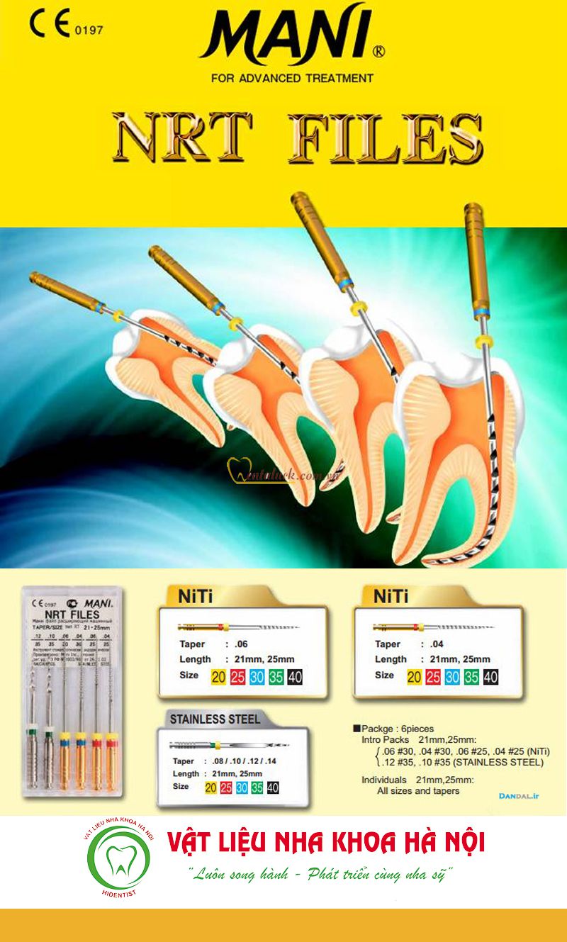 Trâm NRT FILES Mani (6cây/vĩ) Trâm NRT FILES Mani (6cây/vĩ)