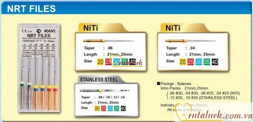 Trâm NRT FILES Mani (6cây/vĩ) Trâm NRT FILES Mani (6cây/vĩ)