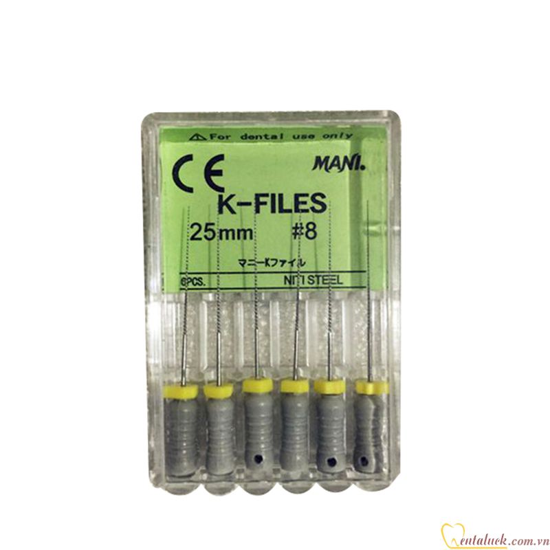 Trâm nội nha Mani H-File số 08 dài 21, 25mm Trâm nội nha Mani H-File số 08 dài 21, 25mm
