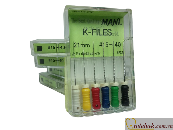 Trâm nội nha Mani H-File số 10-80 dài 21, 25mm Trâm nội nha Mani H-File số 10-80 dài 21, 25mm