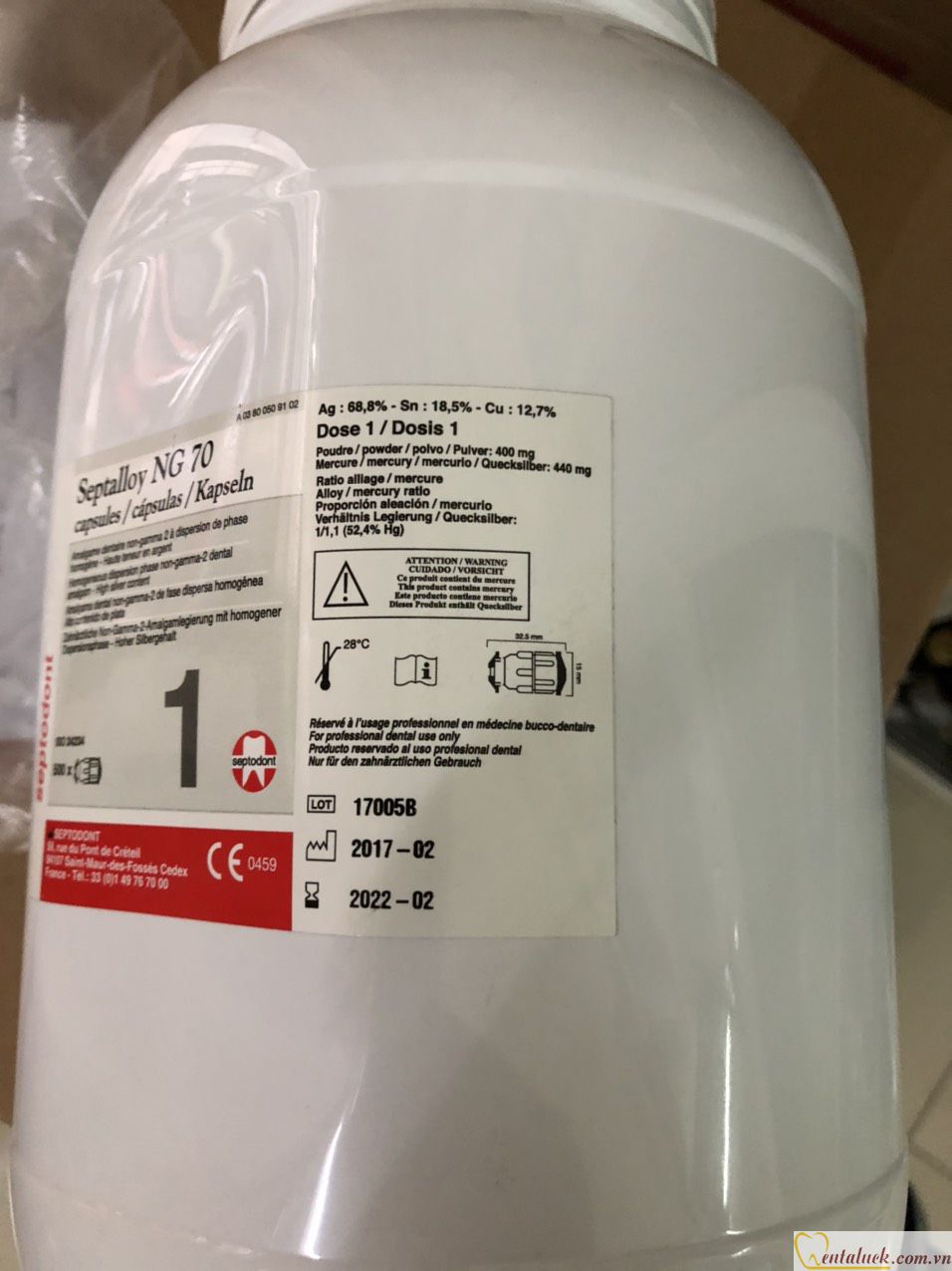Nhộng Amalgam Septalloy NG70 Nhộng Amalgam Septalloy NG70